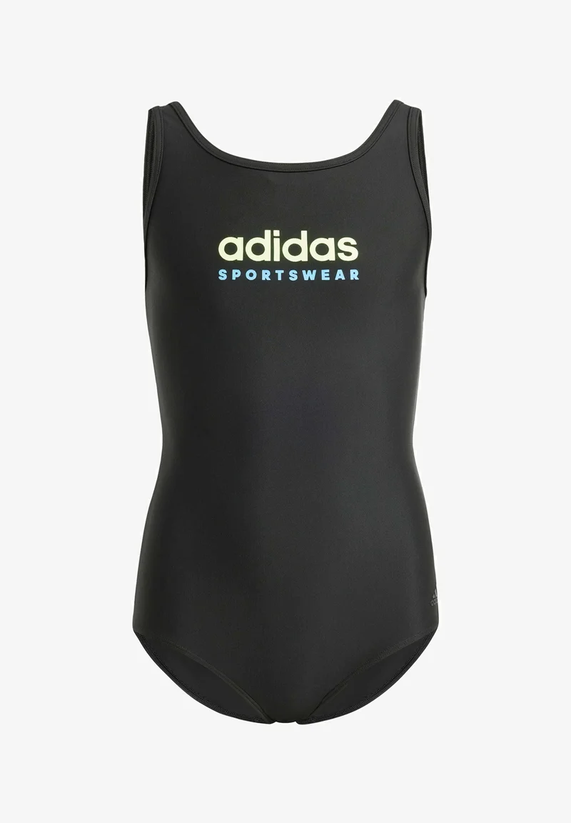online leading retailer adidas Sportswear U BACK - Swimsuit black green spark Sport Clothing Swim & surfwear Bikinis