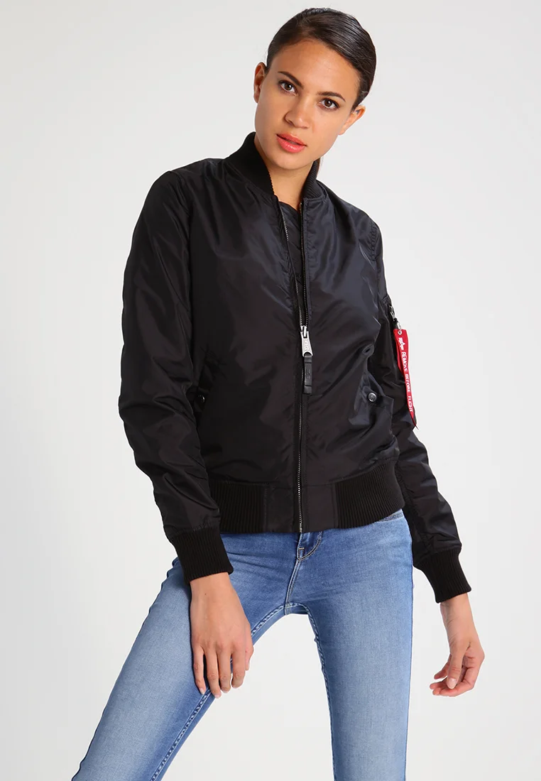 Save up to 80% Alpha Industries Bomber Jacket - black Streetwear Clothing Jackets, Gilets & Blazers Bomber Jackets