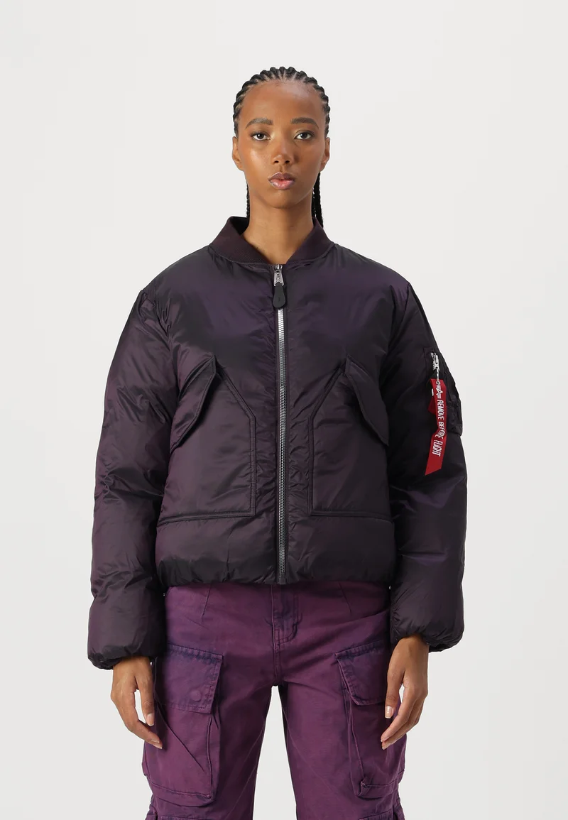 SAVE OFF Alpha Industries Bomber Jacket - plum Streetwear Sale Streetwear Clothing Socks Bomber Jackets