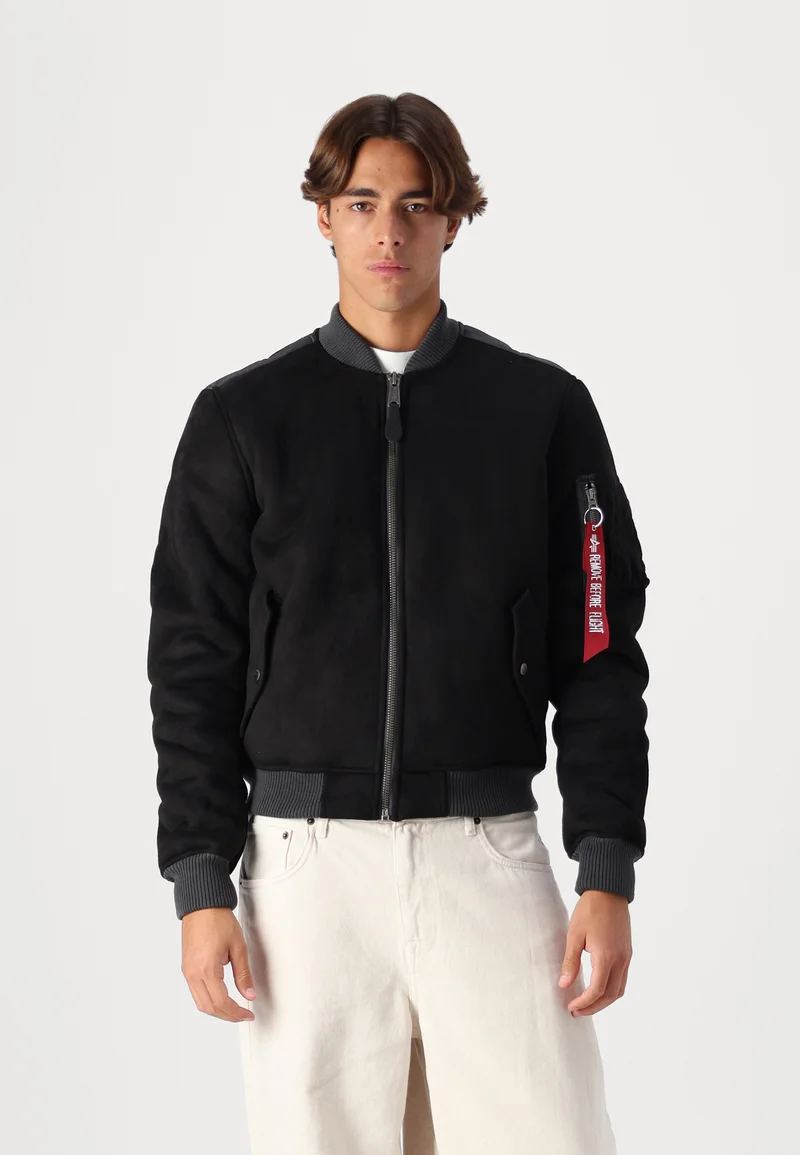 Wholesale Alpha Industries Bomber Jacket - black Streetwear Sale Streetwear Clothing Swimwear Bomber Jackets