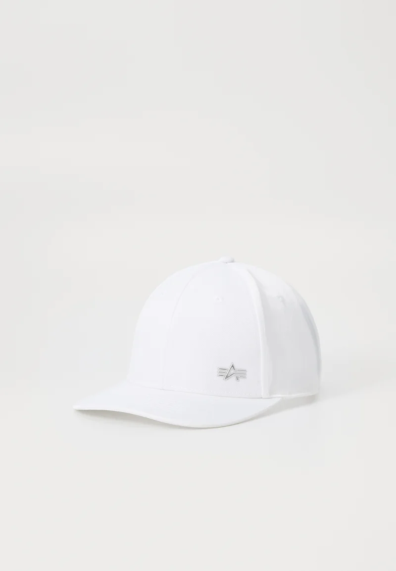 Buy Online Alpha Industries LABEL UNISEX - Cap white/silver Accessories Beanies, hats & caps Caps