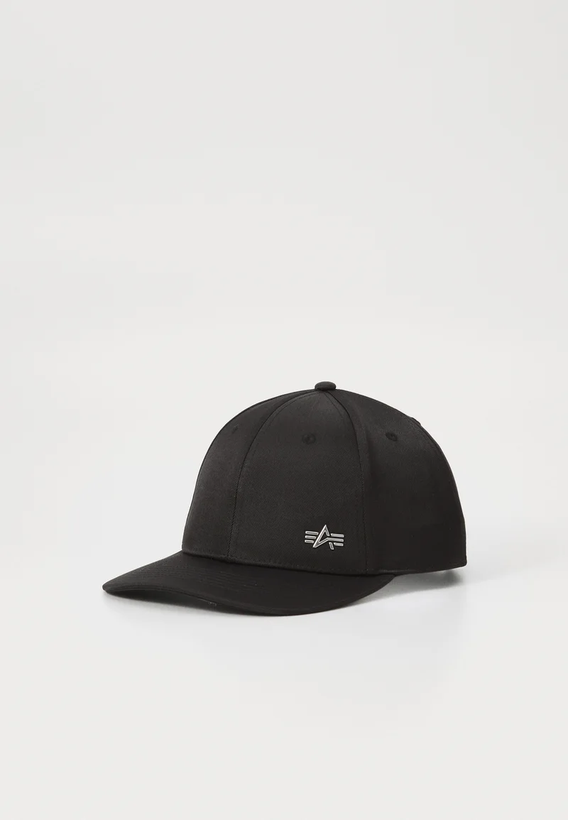 glamorous Alpha Industries LABEL UNISEX - Cap black/silver Accessories Beanies, hats & caps Caps