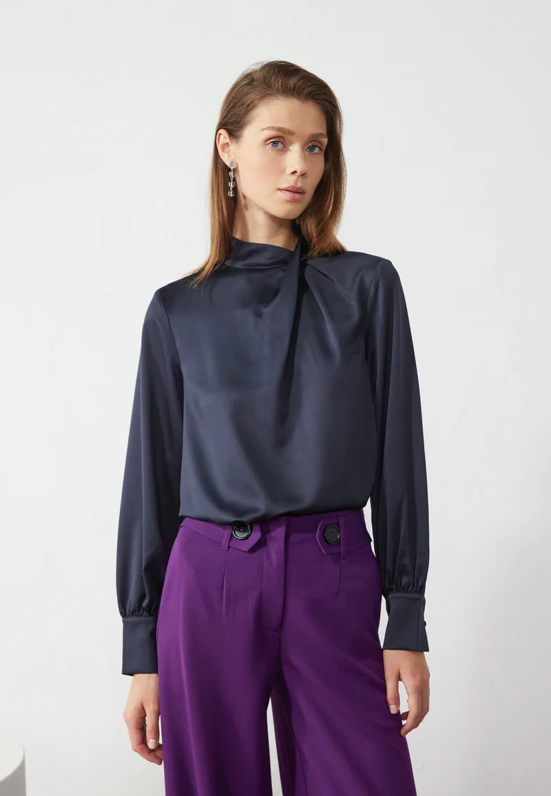 luxurious Collection Anna Field Blouse - dark blue Clothing Shirts & Blouses Blouses