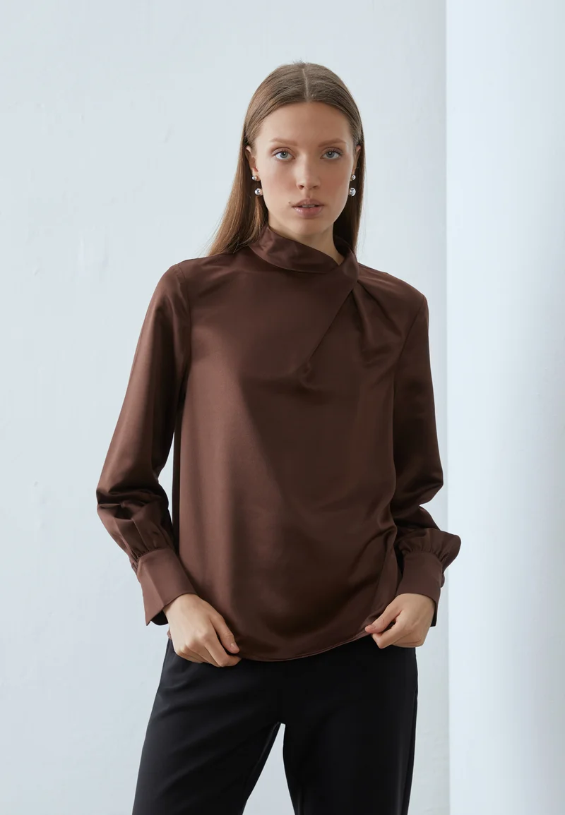 Authentic USA Online Anna Field Blouse - brown Clothing Shirts & Blouses Blouses