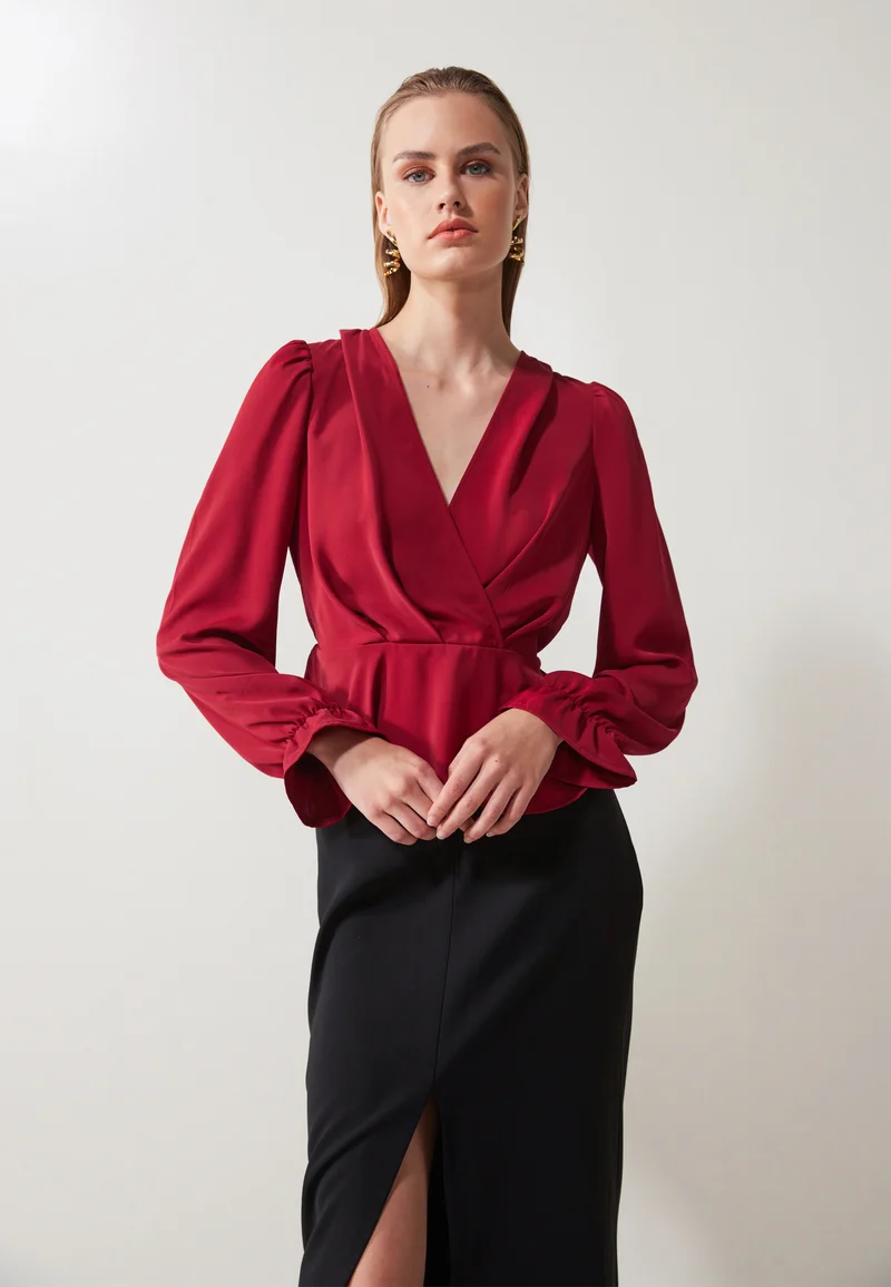 Official supplier Anna Field Blouse - dark red Clothing Shirts & Blouses Blouses