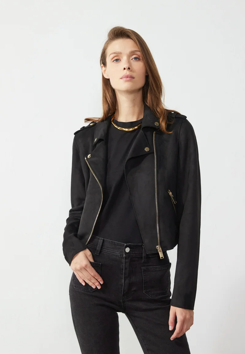 UK store Anna Field Faux leather jacket - black Clothing Jackets & Blazers Bomber Jackets