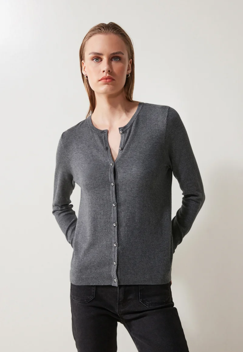 huge inventory Anna Field Cardigan - mottled dark grey Clothing Knitwear & Cardigans Cardigans