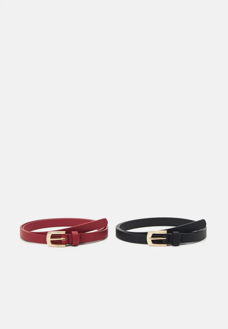 various design Anna Field 2 PACK - Belt black/red Accessories Belts Casual belts