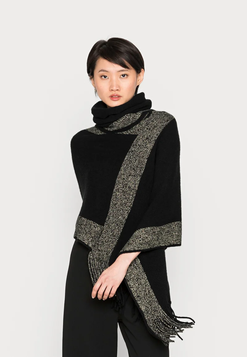UK Factory Outlet Anna Field Cape - black / gold Clothing Jackets & Blazers Capes