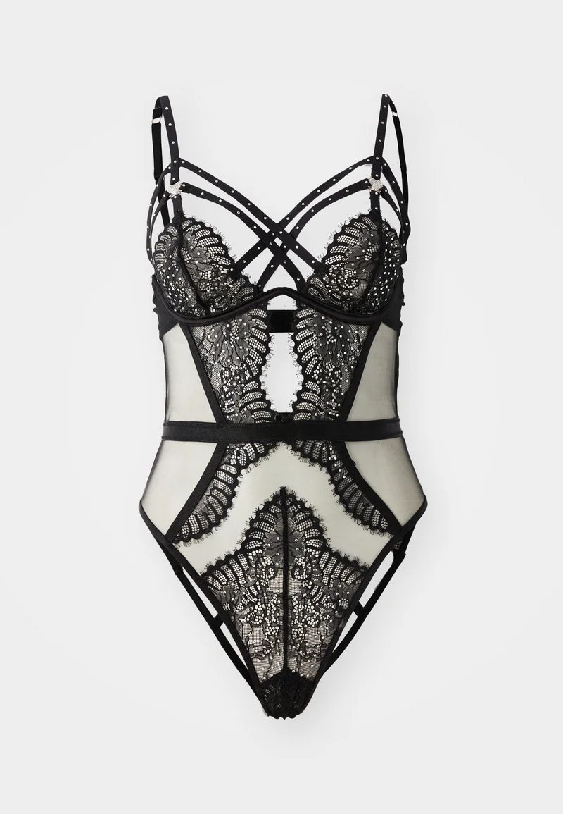 collection Ann Summers LUSTFUL CROTCHLESS - Body black Clothing Underwear Shapewear Bodies