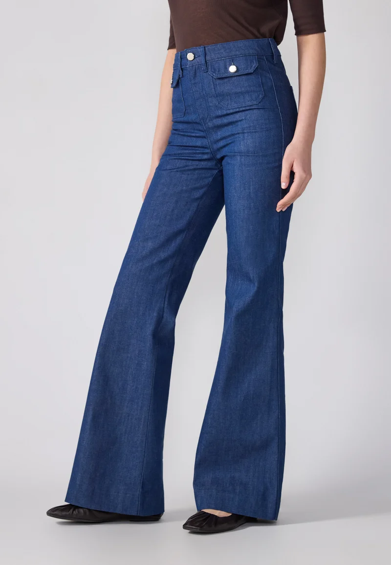Online Retailer Anna Field Tall Flared Jeans - blue denim Clothing Bootcut & Flared