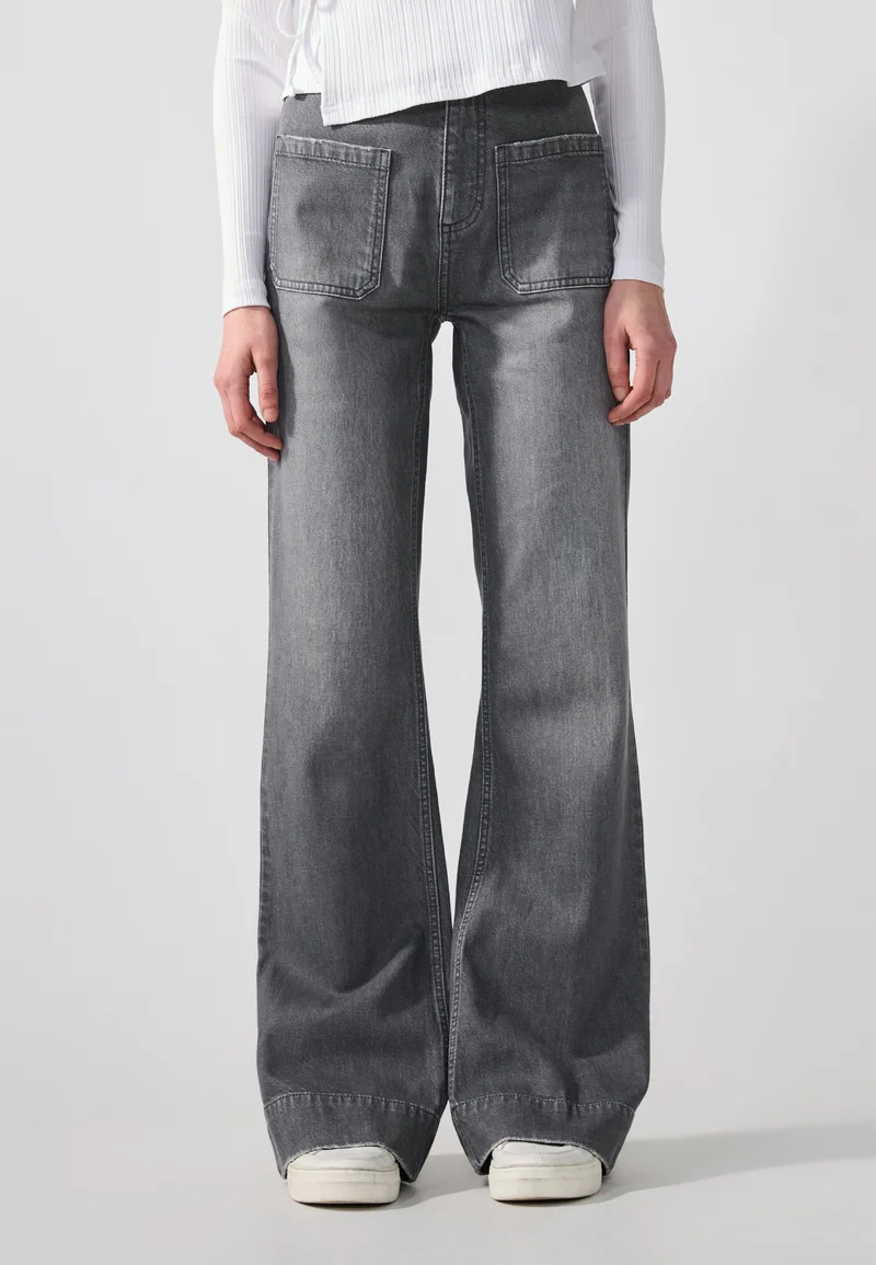 enjoy great discount Anna Field Tall Flared Jeans - grey denim Clothing Bootcut & Flared