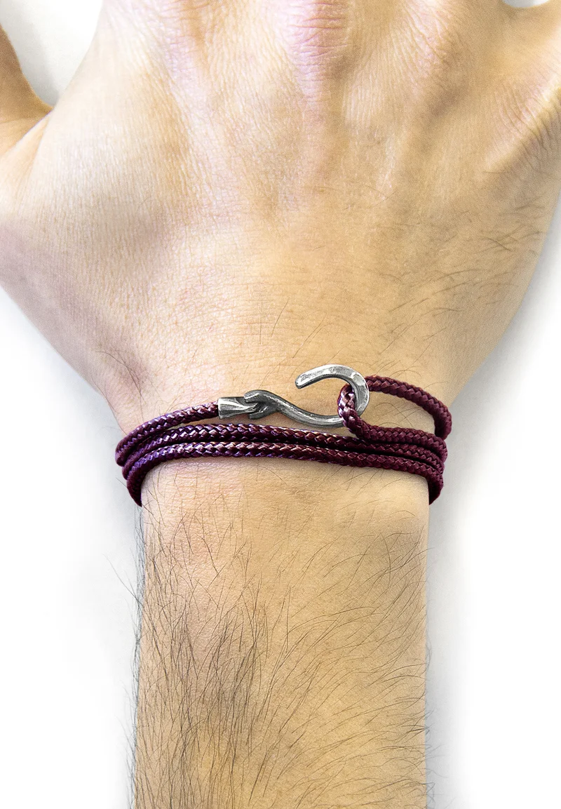 fantastic Anchor & Crew HEYSHAM ROPE - Bracelet purple Accessories Jewellery Bracelets
