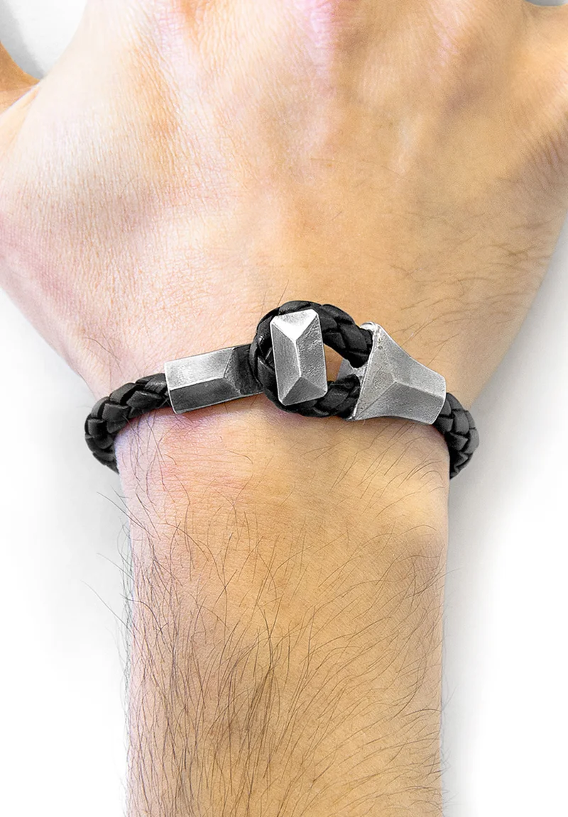 luxury fashion brands Anchor & Crew Bracelet - black Accessories Jewellery Bracelets