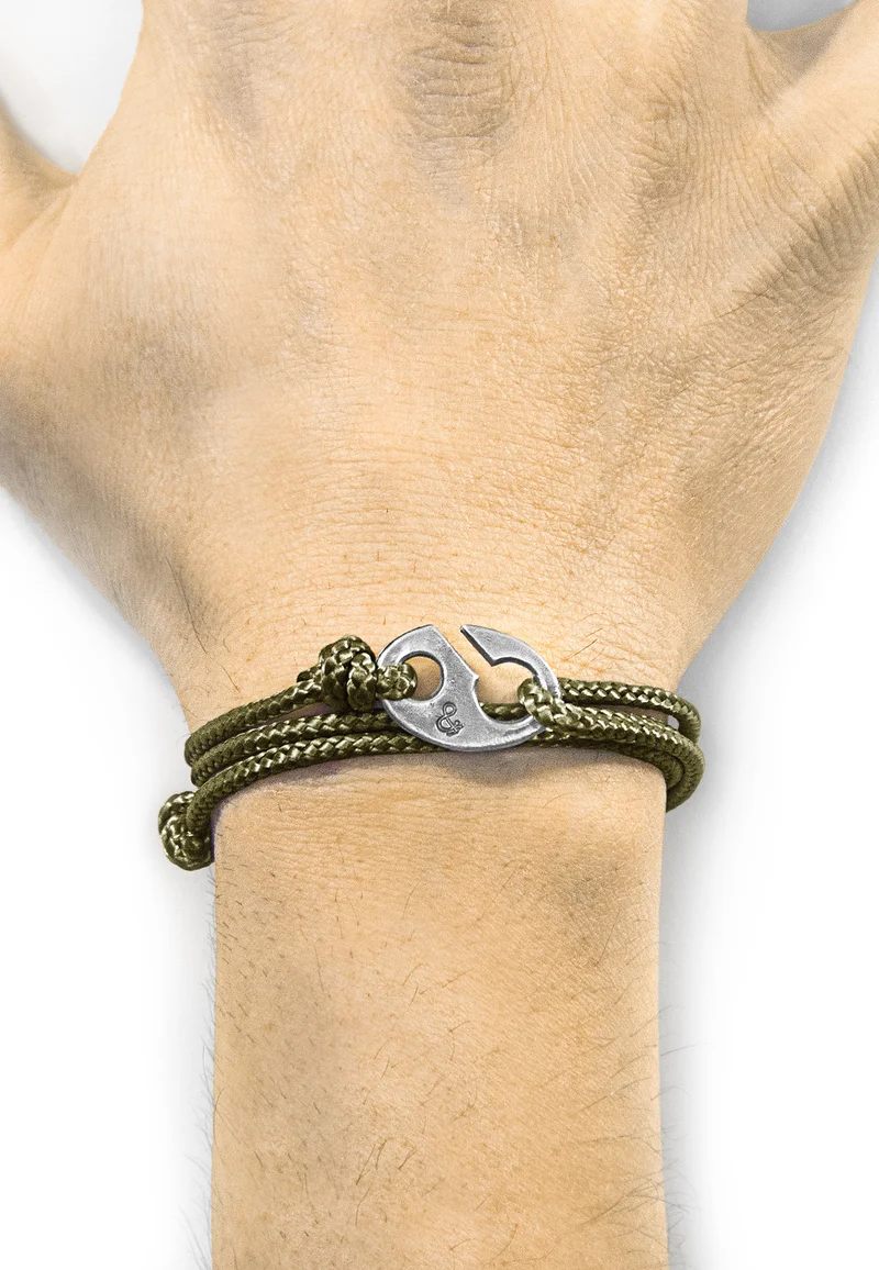Online Retailer Anchor & Crew WINDSOR ROPE - Bracelet green Accessories Jewellery Bracelets