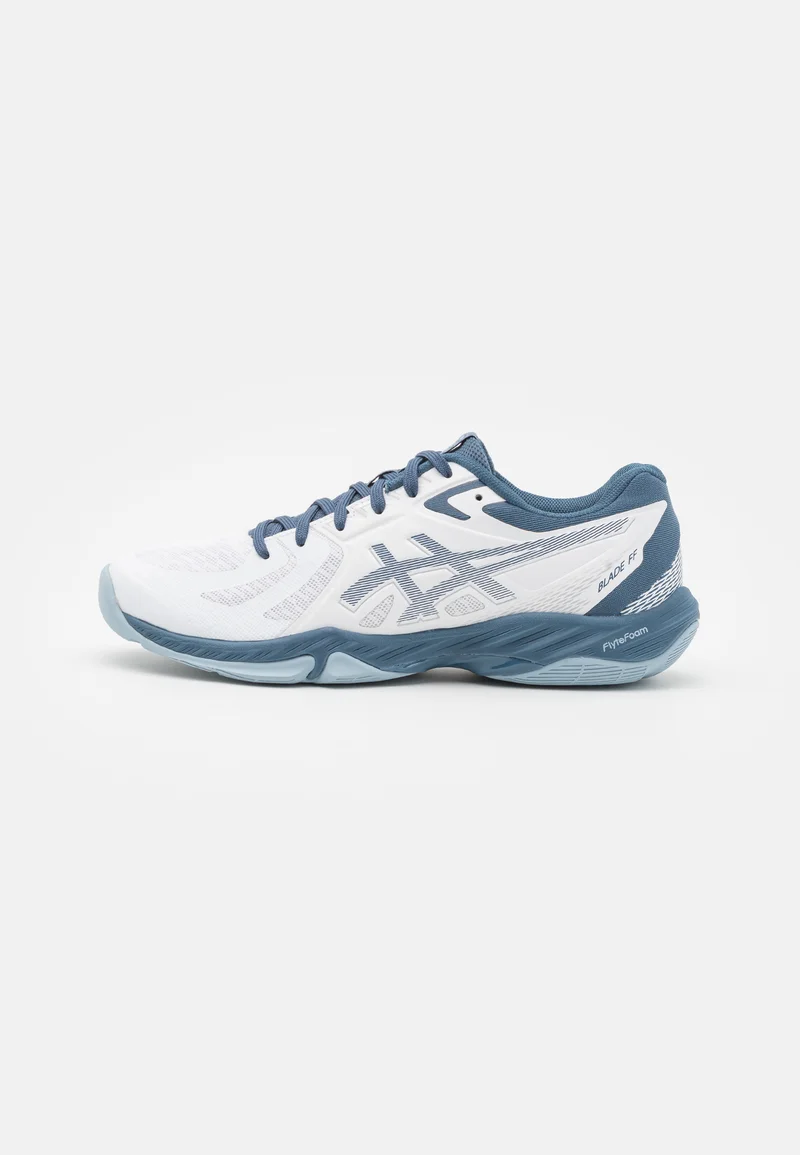Top Designer Collections ASICS BLADE - Handball shoes white/vintage indigo Sport Sale Shoes Boots
