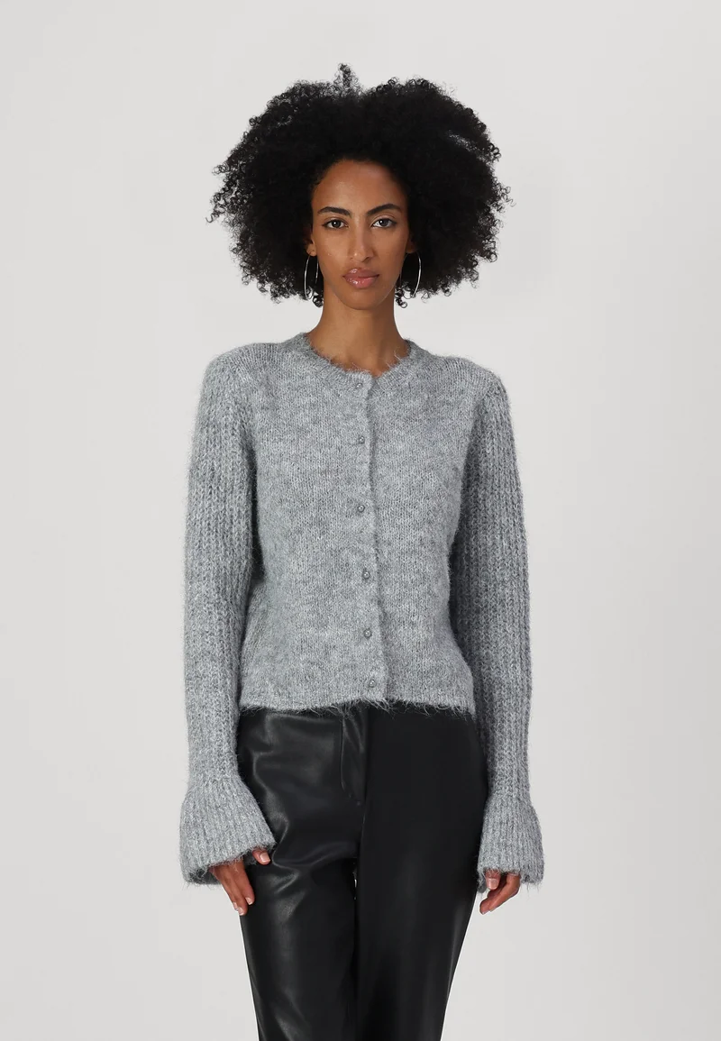 retail prices Aware VMLORI O NECK CARDIGAN - Cardigan light grey melange Clothing Knitwear & Cardigans Cardigans