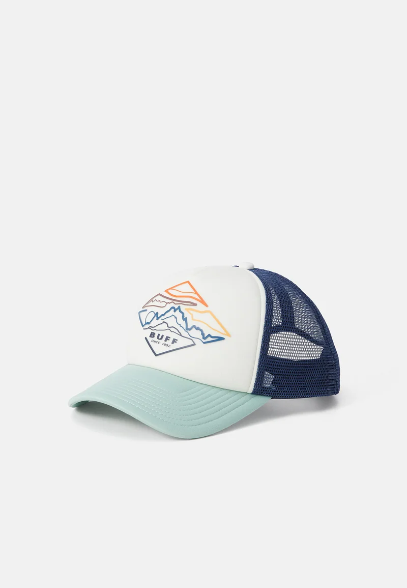 luxury fashion brands Buff TRUCKER LUSTER FLINT UNISEX - Cap turquoise/white Accessories Beanies, hats & caps Caps