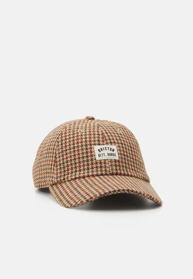 Big discount on sale Brixton WOODBURN UNISEX - Cap tigers eye/brown houndstooth Streetwear Sale Accessories Gadgets & miscellaneous Caps