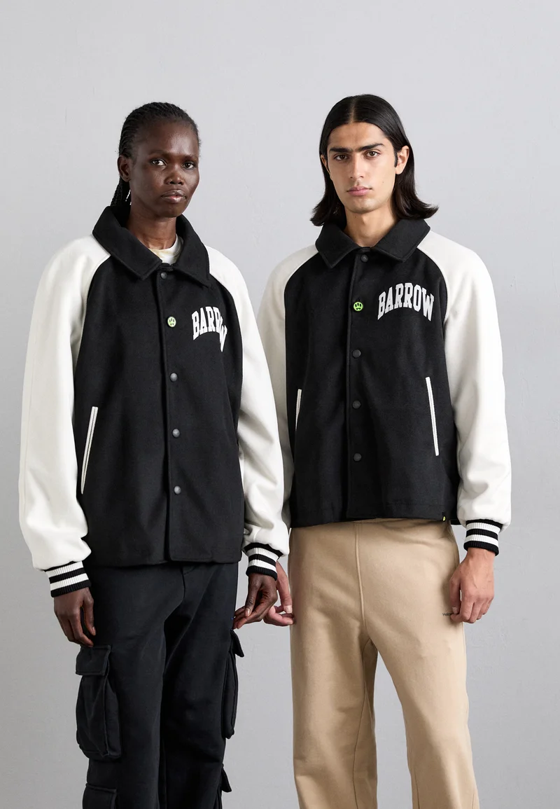 Online Store Barrow COLLEGE JACKET UNISEX - Bomber Jacket nero/black Clothing Sale Jackets Gilet Bomber Jackets