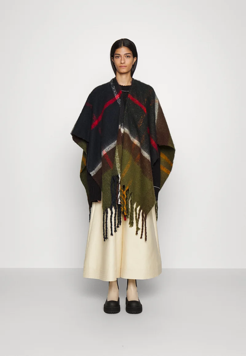 UK store Barbour ISLA BOUCLE SERAPE - Cape olive Clothing Jackets & Blazers Bomber Jackets