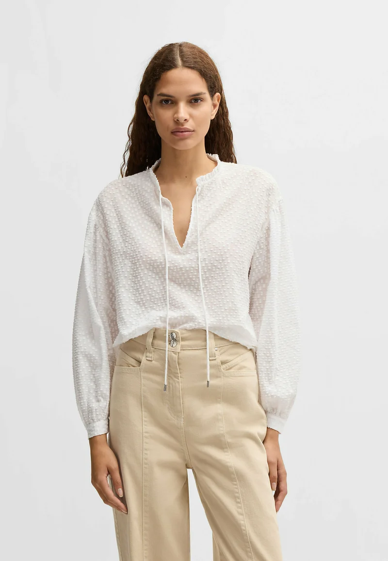 luxury lifestyle brand BOSS Blouse - white Clothing Shirts & Blouses Blouses