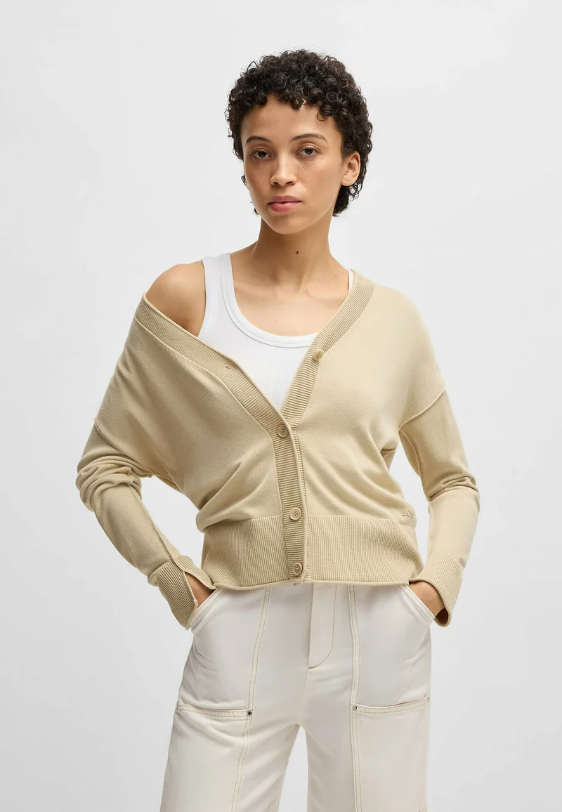catalogo BOSS Cardigan - open beige seven Clothing Knitwear & Cardigans Cardigans
