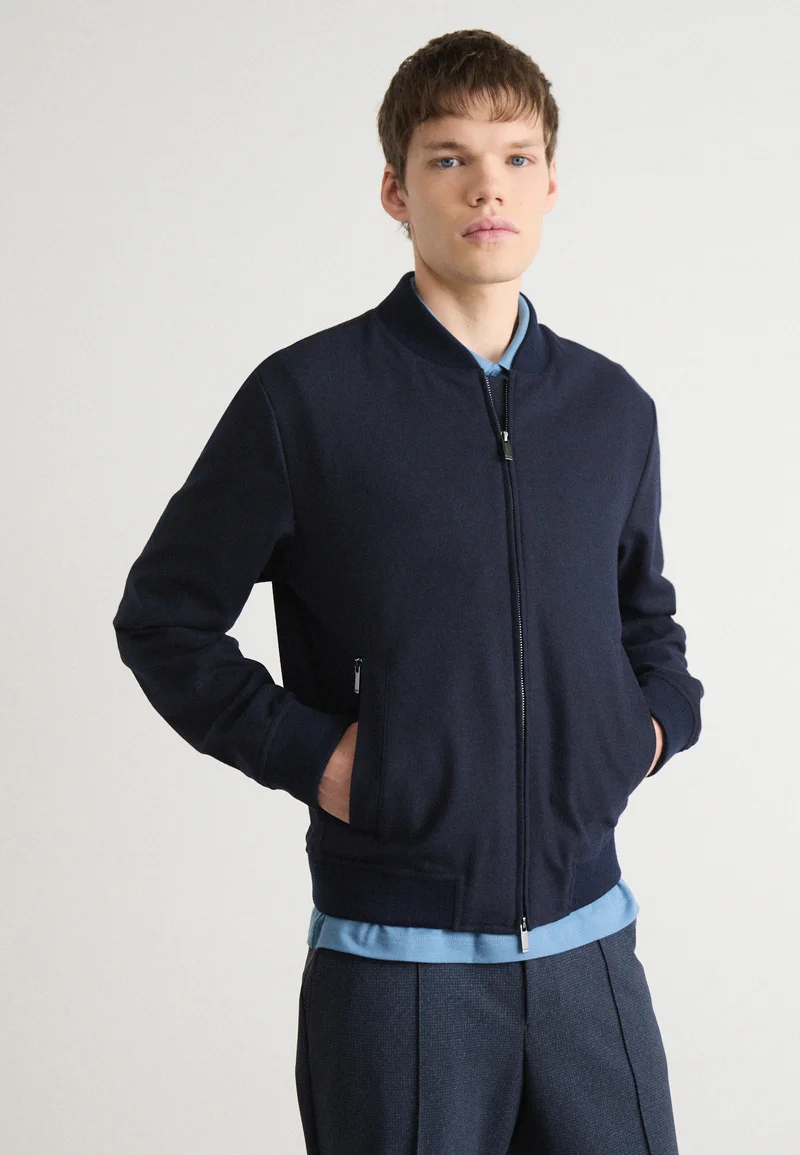 100% quality guarantee BOSS HANRY - Bomber Jacket dark blue Clothing Sale Jackets Gilet Bomber Jackets