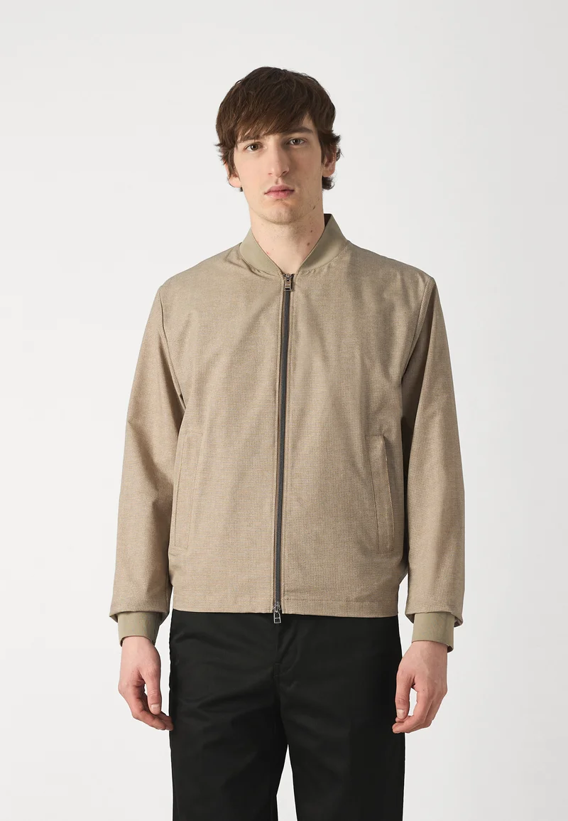 Outlet Online BOSS HANRY - Bomber Jacket dark beige Clothing Sale Jackets Gilet Bomber Jackets