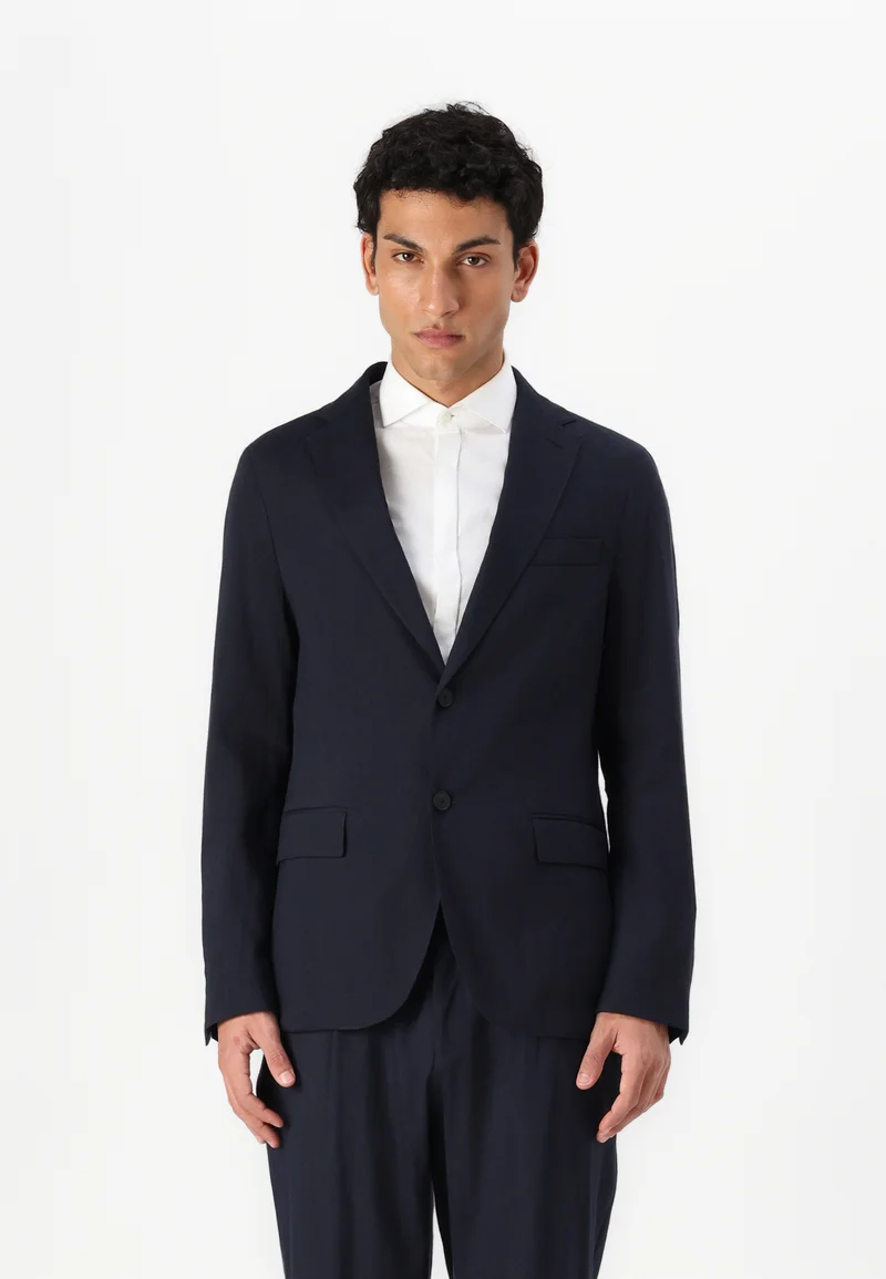 Colorful And Fashion-Forward BOSS HANRY FLAPS - Blazer jacket dark blue Clothing Suits & Tailoring Blazer jackets