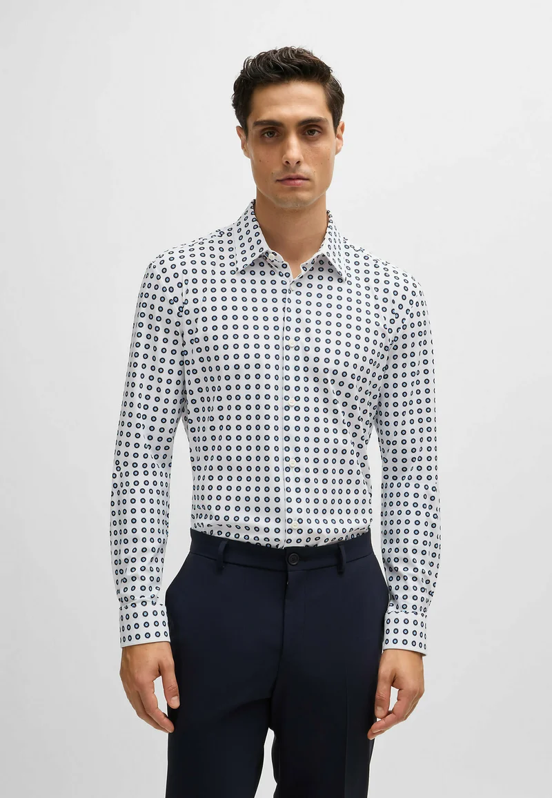 Hot Sale BOSS ROAN-KENT - Shirt dark blue eleven Clothing Sale Shirts Business Shirts
