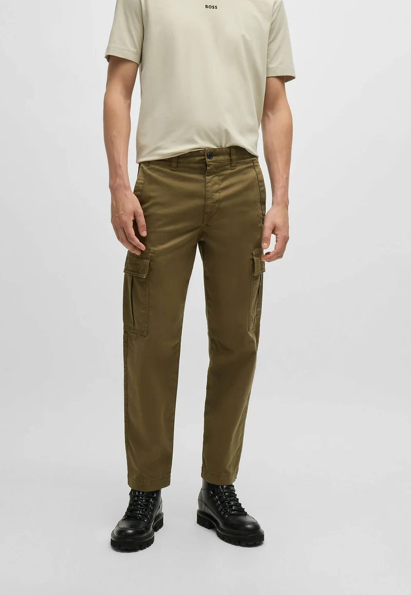 Classic Styles BOSS SISLA - Cargo trousers open green twentyeight Clothing Trousers Cargo trousers