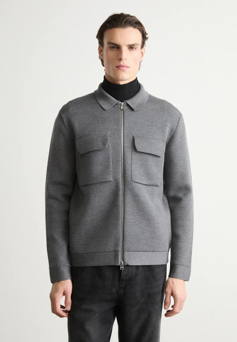 Classic Styles BOSS BELLOTTO - Cardigan medium grey Clothing Knitwear Cardigans