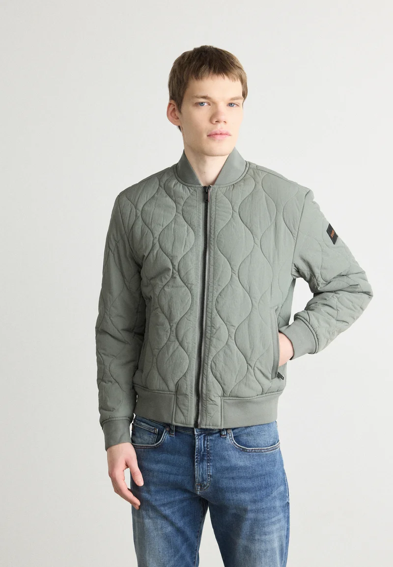 popular stores BOSS OSTRONG - Bomber Jacket open grey Clothing Sale Jackets Gilet Bomber Jackets