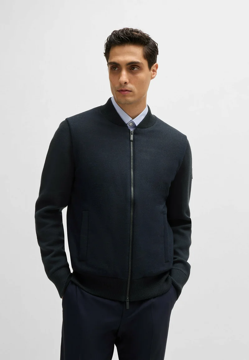100% high Quality Guarantee BOSS P-EFLANO - Bomber Jacket dark blue four Clothing Sale Jackets Gilet Bomber Jackets