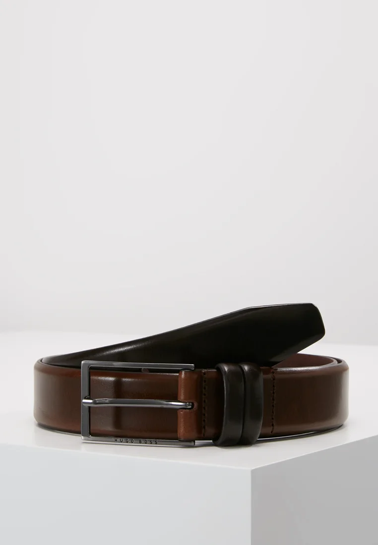 free delivery BOSS CARMELLO - Belt business dark brown Accessories Belts Braided belt