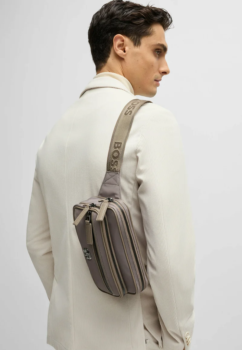authorized dealers BOSS ICON  - Bum bag open green thirtysix Accessories Bags & cases Travel bags & cases Bum bags