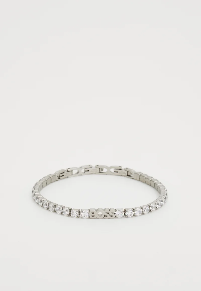 100% Genuine BOSS KASSY GLOW UNISEX - Bracelet silver-coloured Accessories Jewellery Bracelets