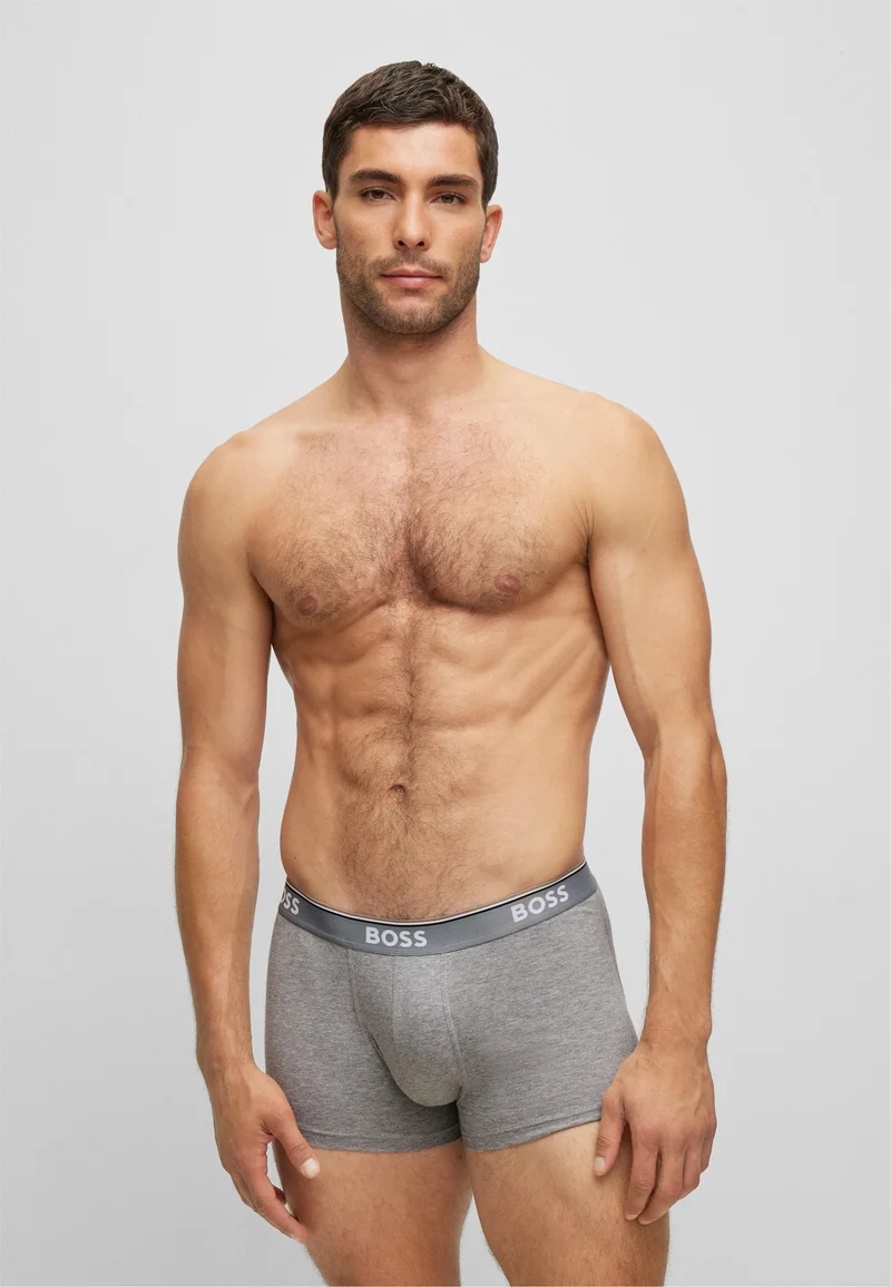 Outlet Online BOSS TRUNK POWER 3 PACK - Pants open grey Clothing Underwear & Socks Underpants Boxer shorts