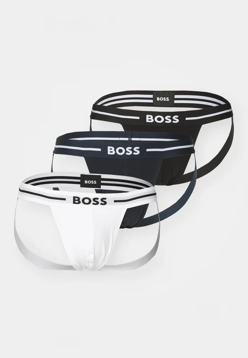 Online Shop BOSS JOCKSTRAP BOLD 3 PACK - Briefs black/white Clothing Underwear & Socks Underpants Boxer shorts