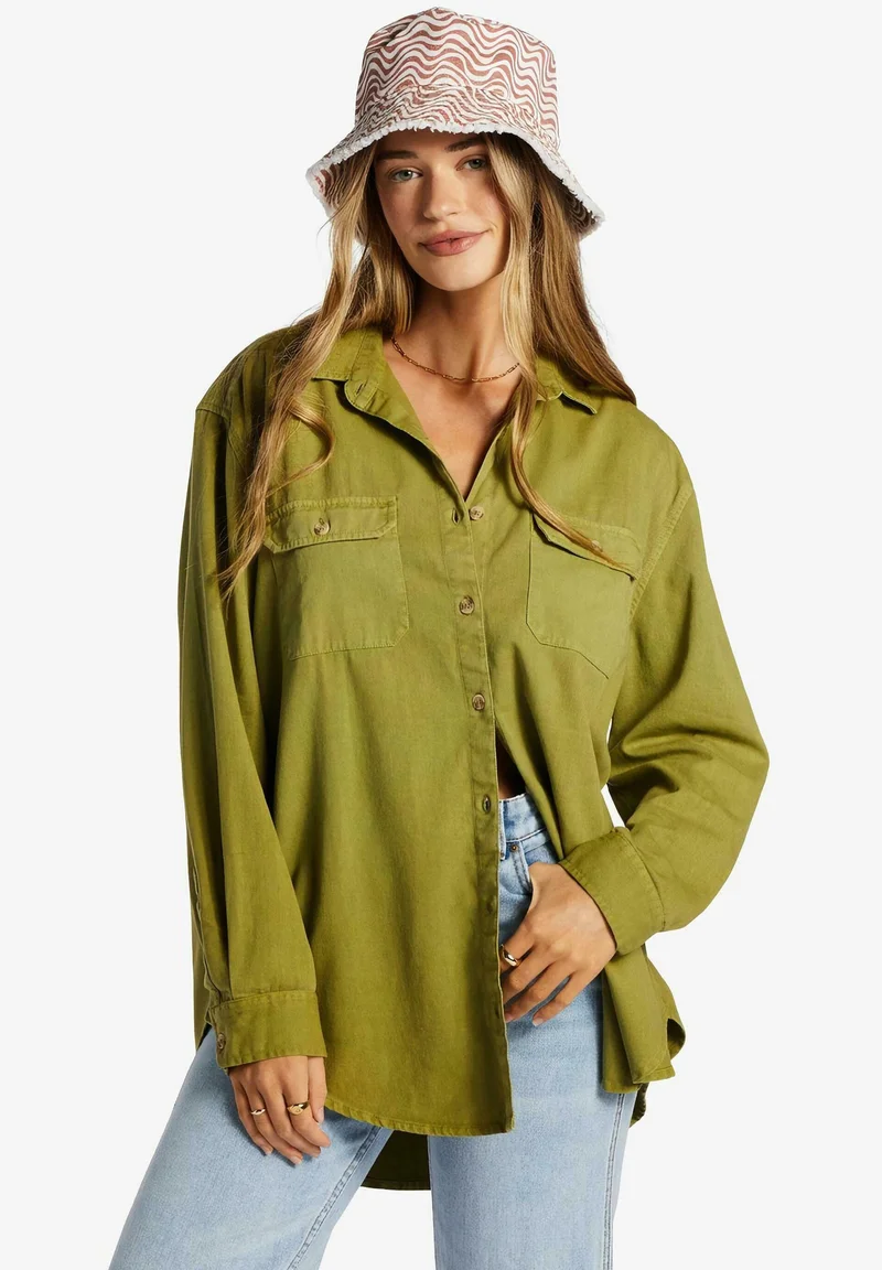 USA Sale Online Store Billabong SO STOKED WVTP - Button-down blouse green Streetwear Sale Streetwear Clothing Socks Blouses