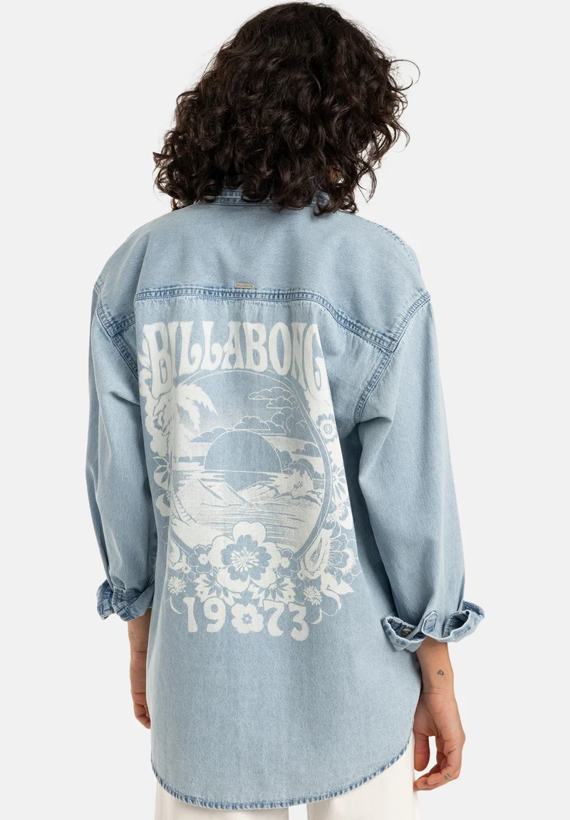 official shop Billabong Down The Coast - Langärmeliges Button-down blouse denim blue Streetwear Clothing Shirts & Blouses Blouses