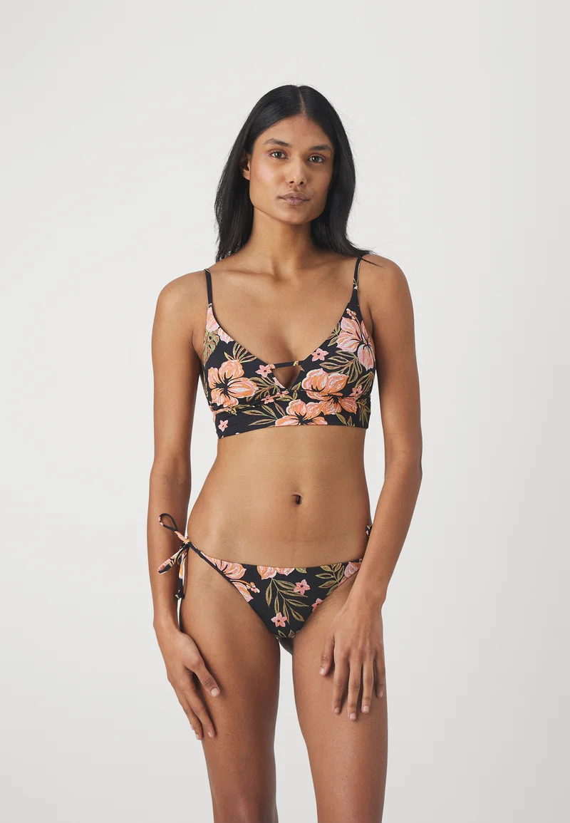 entire collection Billabong HOOKED ON TROPICS V NECK CAMI - Bikini top black pebble Clothing Swimwear Beach accessories Bikini tops