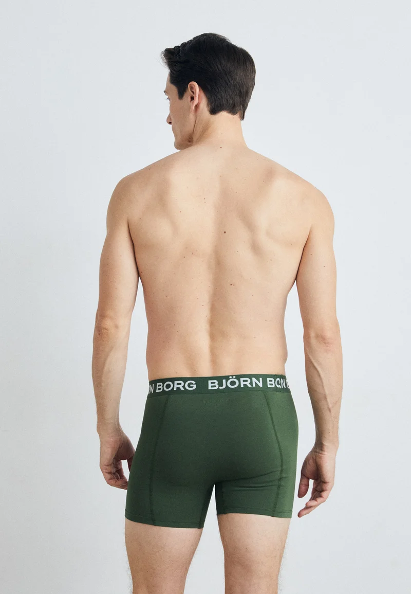 pretty and colorful Björn Borg STRETCH 5 PACK - Pants black/olive Clothing Underwear & Socks Underpants Boxer shorts