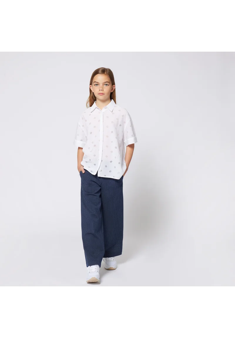 Retailer BOSS Kidswear SHORT SLEEVE SHIRT - Blouse white Clothing T-shirts & tops Blouses & tunics