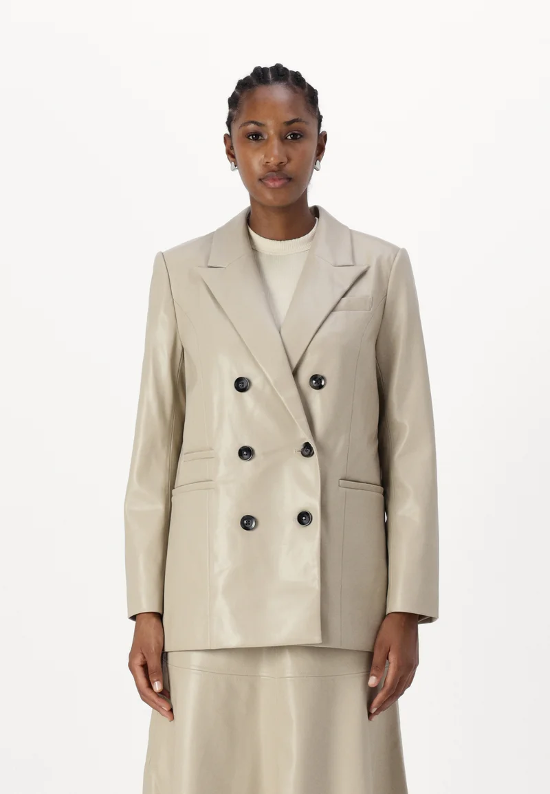 UK official online shop Bruuns Bazaar VEGANIBBJOLO BLAZER - Blazer silver cloud Clothing Jackets & Blazers Bomber Jackets