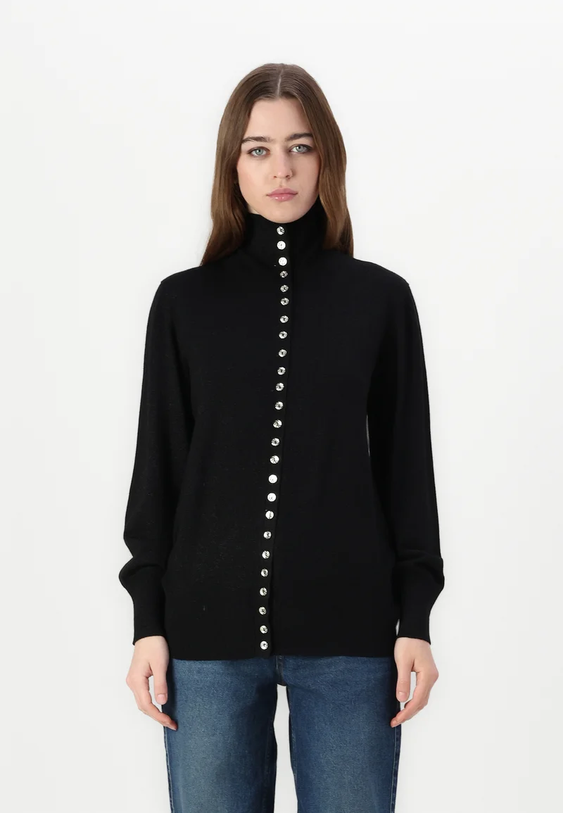 reliable quality Bruuns Bazaar ANEMONE AUGA CARDIGAN - Cardigan black  Clothing Knitwear & Cardigans Cardigans
