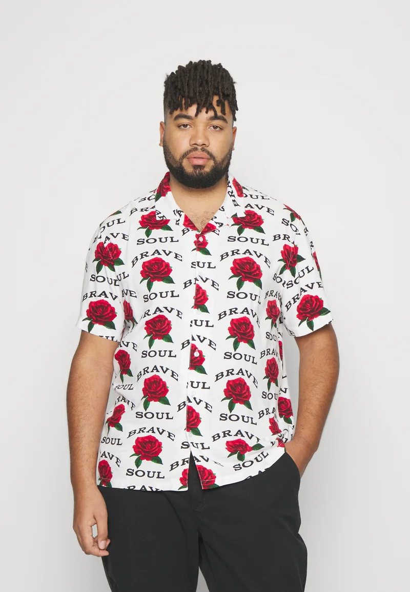 Authorized Site Brave Soul Shirt - white/multi print Clothing Sale Shirts Business Shirts