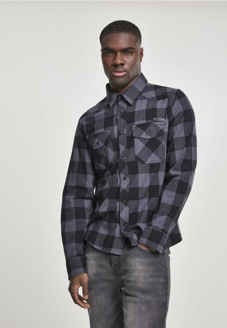 USA Cheap Sale Brandit CHECK - Shirt black Clothing Sale Shirts Business Shirts