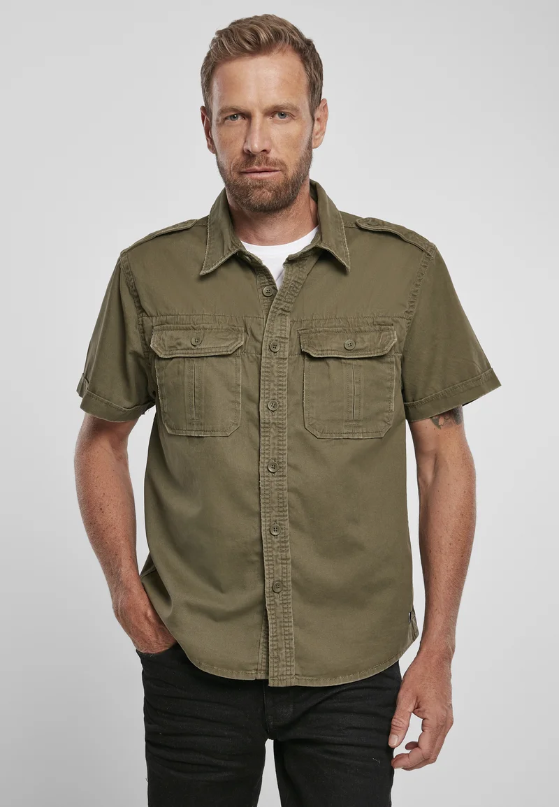 coupon codes Brandit VINTAGE - Shirt olive Clothing Shirts Casual Shirts